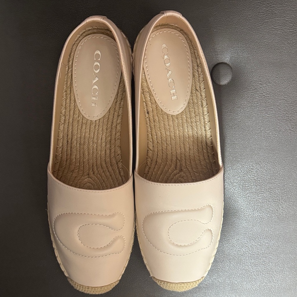 Coach Beige Leather Espadrilles - Picture 7 of 10